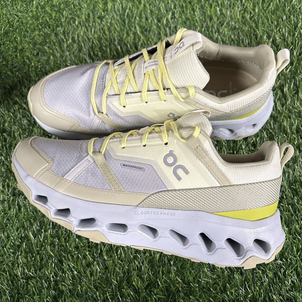On Cloud Cloudvista 2 Pelican Ghost Yellow Waterproof Sneakers Women’s Size 8